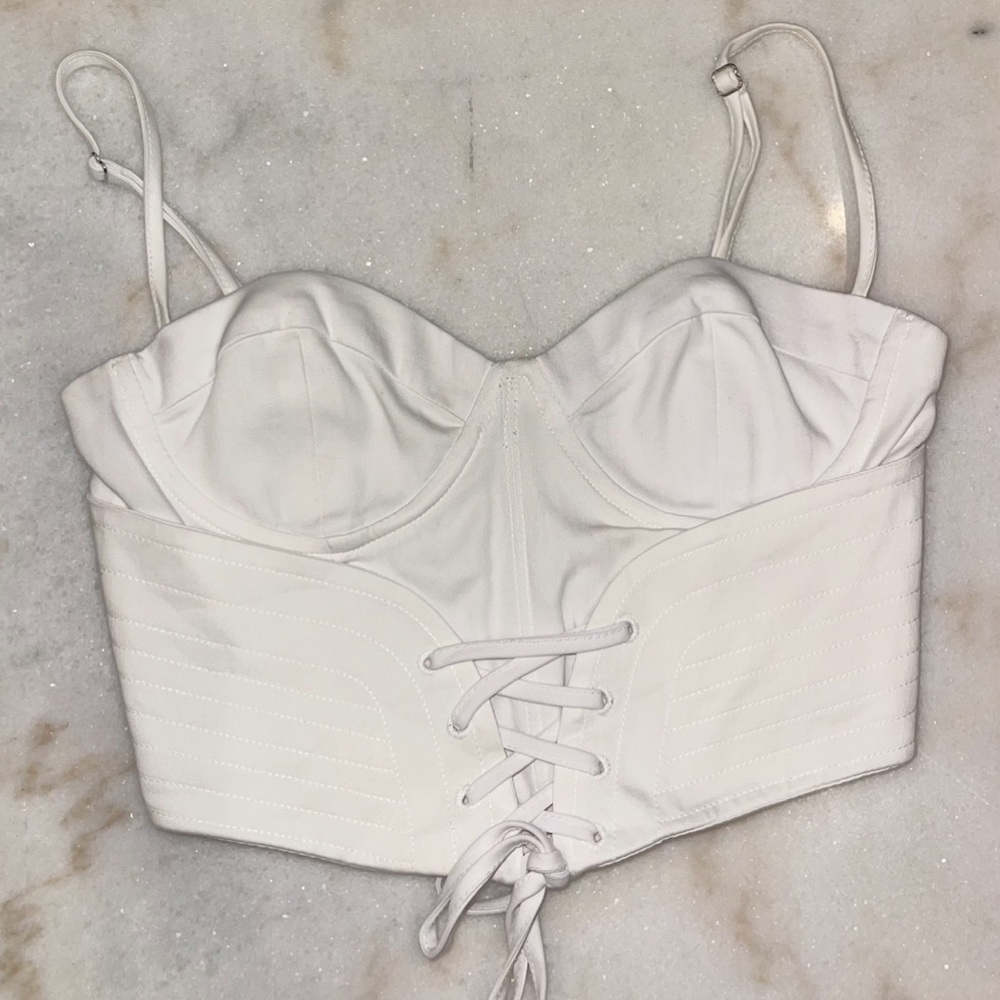 Zara bustier style cropped top